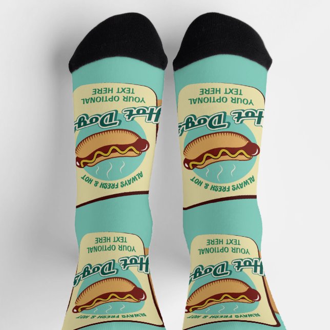 Custom Text Hot Dog Socks (Top)
