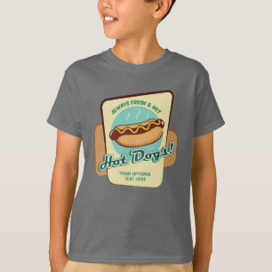Custom Text Hot Dog T-Shirt
