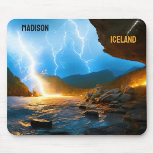 Custom Text Iceland Mouse Pad