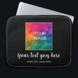 Custom Text Image Design Colour Template Elegant Laptop Sleeve<br><div class="desc">Custom Image Photo Picture Business Company Logo Add Text Template Elegant Modern Neoprene 10 inch Laptop Sleeve.</div>