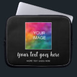 Custom Text Image Design Colour Template Elegant Laptop Sleeve<br><div class="desc">Custom Image Photo Picture Business Company Logo Add Text Template Elegant Modern Neoprene 10 inch Laptop Sleeve.</div>