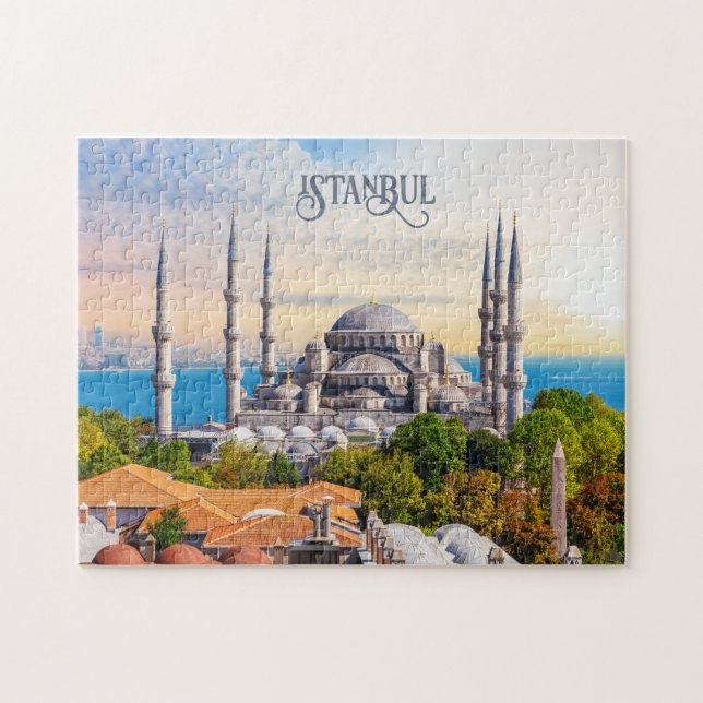 Custom Text Istanbul Jigsaw Puzzle (Horizontal)