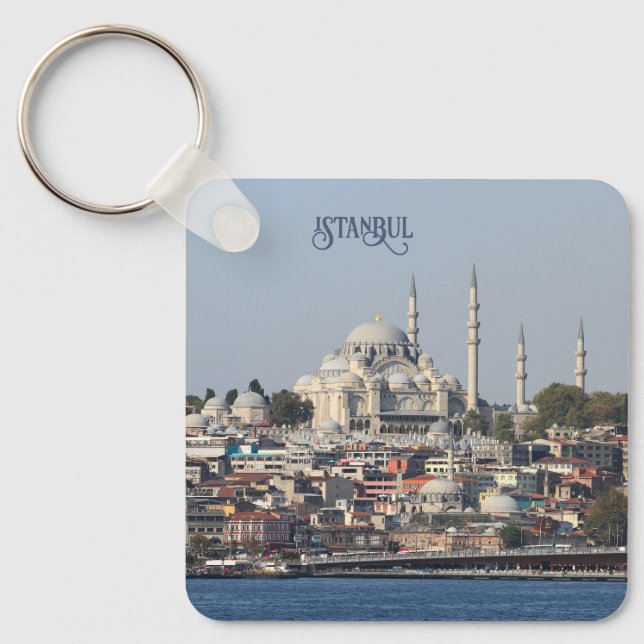 Custom Text Istanbul Keychain (Front)