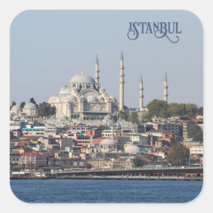 Custom Text Istanbul Square Sticker