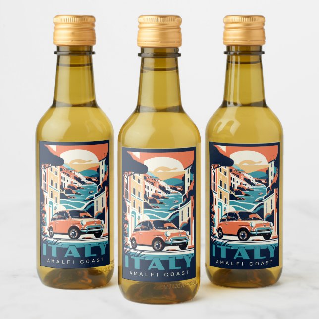 Custom Text Italy Wine Label (Bottles)