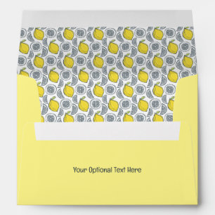 Custom Text Lemon Pattern Envelope