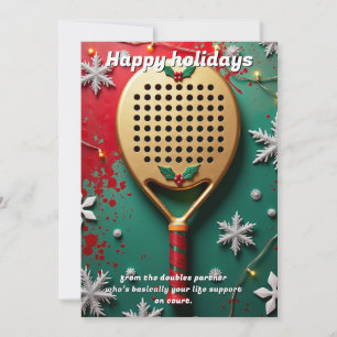 🎾🎄Custom text, Life Support & Lobs Holiday Card