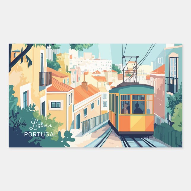 Custom Text Lisbon Portugal Sticker (Front)