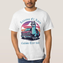 Custom Text Llama Classic Car Father's Day