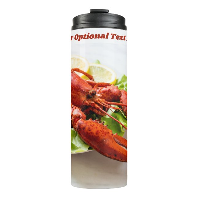 Custom Text Lobster Thermal Tumbler (Front)