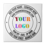 Custom Text Logo Name Address Website Promotional  Tile<br><div class="desc">Custom Text Logo Name Address Website Promotional Stamp - Personalized Business / Personal Gift - Add Your Name - Company / Address / Logo - Photo / Website or Email or Phone / more - Resize and move or remove and add elements / text with customization tool. Choose / add...</div>
