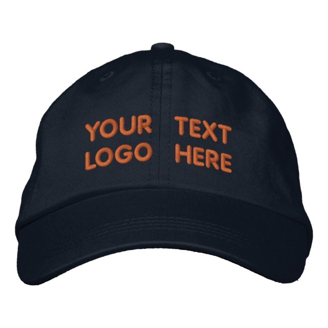 Custom Text / Logo - Promotional Personalized Your Embroidered Hat (Front)