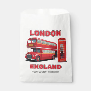 Custom Text London England Favour Bag
