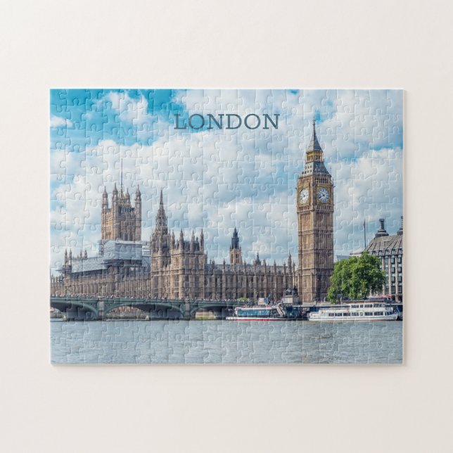 Custom Text London Jigsaw Puzzle (Horizontal)