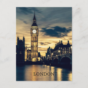 Custom Text London Postcard
