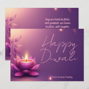 Custom text Lotus Ember card