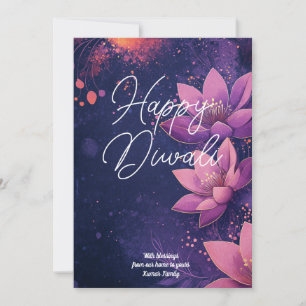 Custom text Lotus Light Scroll card