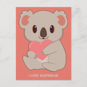 Custom Text Love Koala Postcard
