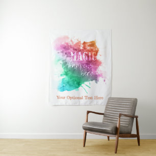 Custom text “Magic” tapestry