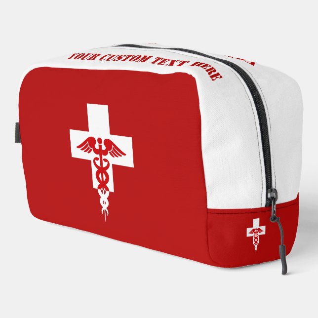 Custom Text Medical Professional Dopp Kit (Right Corner)