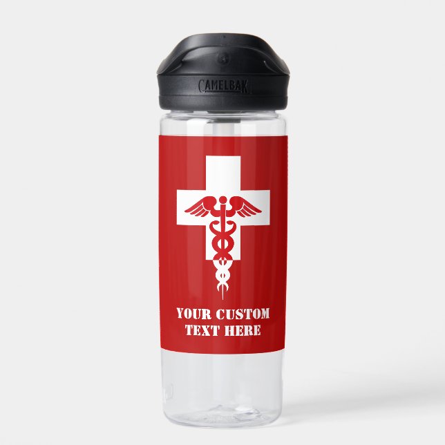 Custom Text Medical Professional Water Bottle (Back)