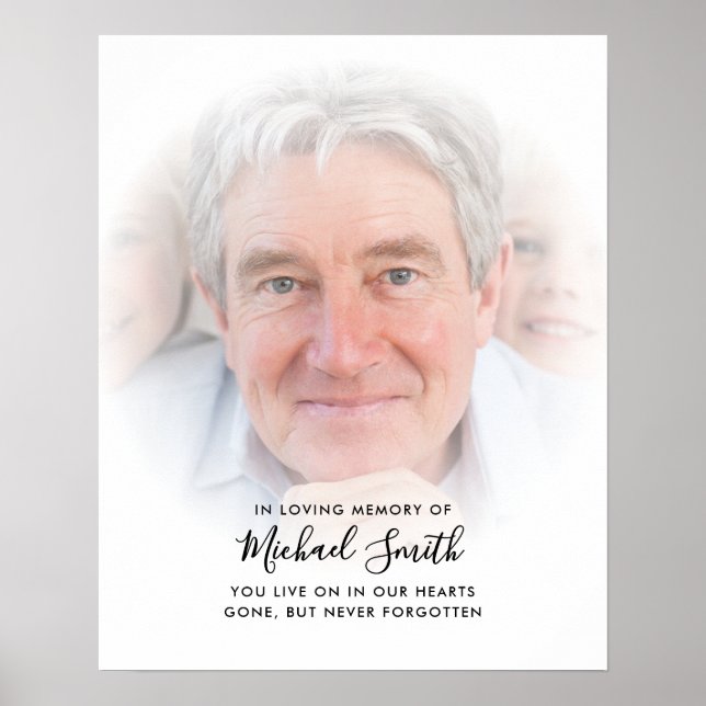 Custom Text Memorial Photo Tribute Print (Front)