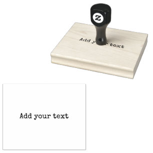 Custom Text Minimalist typewriter Large Rubber  Stamp