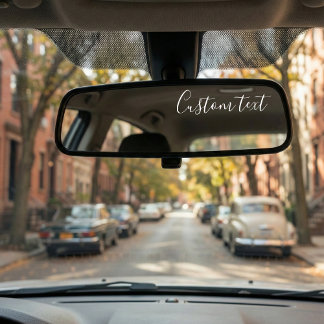 Custom Text Mirror Decal – Personalized Car Mirror