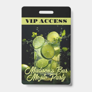 Custom Text Mojito Cocktail Badge