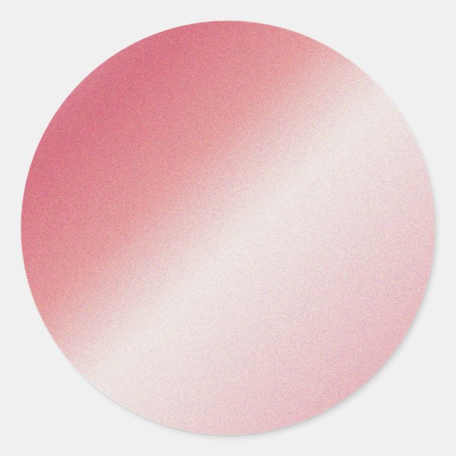 Custom Text Monogram Name Logo Rose Gold Blank Classic Round Sticker (Front)