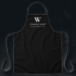 Custom Text Monogram Website Personalized Black Apron<br><div class="desc">A simple and stylish business or company apron that can be customized with your company monogram and website address. Customize this apron and make it your own. Perfect for business promotions, corporate events and meetings, customer gifts and employee staff uniforms. Simply upload your business text and make your own apron....</div>
