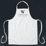 Custom Text Monogram Website Personalized White Apron<br><div class="desc">A simple and stylish business or company apron that can be customized with your company monogram and website address. Customize this apron and make it your own. Perfect for business promotions, corporate events and meetings, customer gifts and employee staff uniforms. Simply upload your business text and make your own apron....</div>