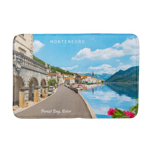 Custom Text Montenegro Bath Mat (Front)