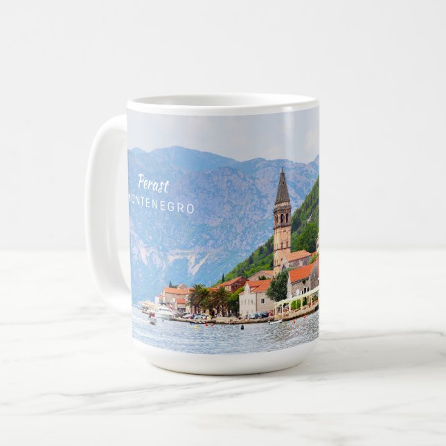 Custom Text Montenegro Coffee Mug (Front Left)