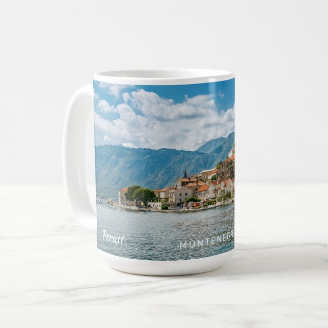 Custom Text Montenegro Coffee Mug (Front Left)