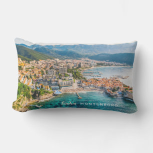 Custom Text Montenegro Lumbar Pillow
