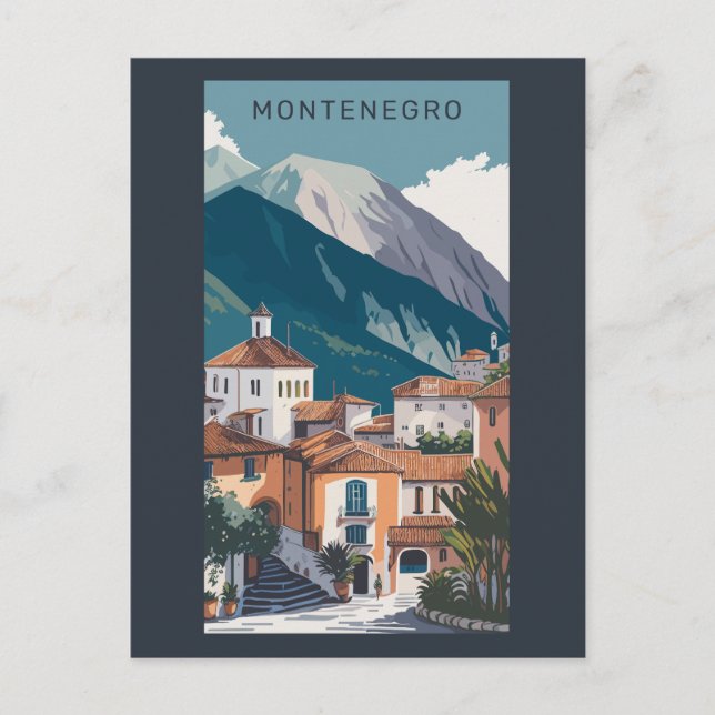 Custom Text Montenegro Postcard (Front)