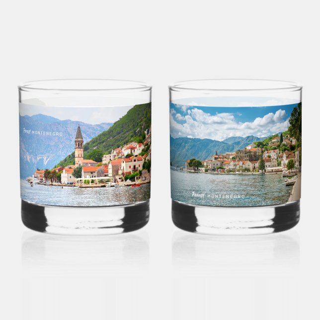 Custom Text Montenegro Whiskey Glass (Front)