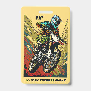 Custom Text Motocross Badge