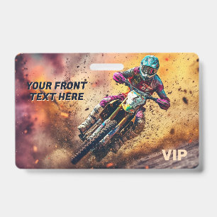 Custom Text Motocross Badge