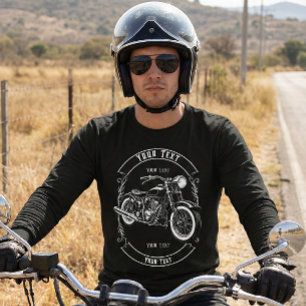 Custom Text Motorcycle Rider Gift Idea T-Shirt