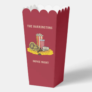 Custom text Movie Night Favor Box