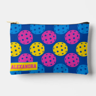 🏐 Custom text Multicolor Pickleball Dink Diva Accessory Pouch