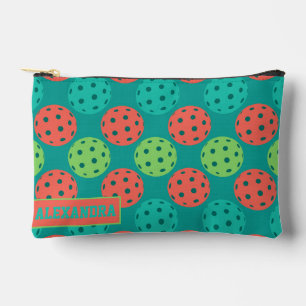 Custom text Multicolor Pickleball Dink Diva Accessory Pouch