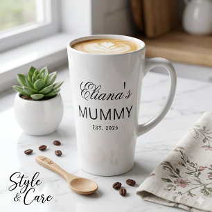 Custom Text MUMMY Latte Mug Gift Personalized Desi