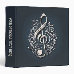 Custom Text Musical Clef Note Binder