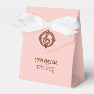 Custom Text Musical Clef Note Favor Box
