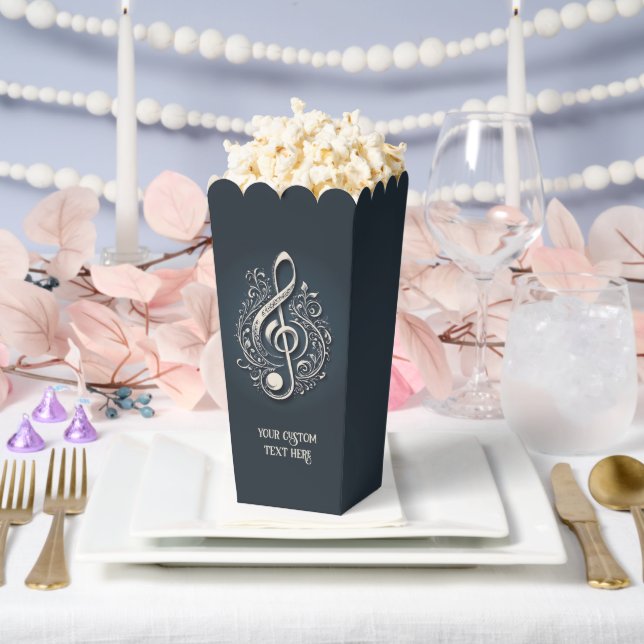Custom Text Musical Clef Note Favor Box (Wedding)