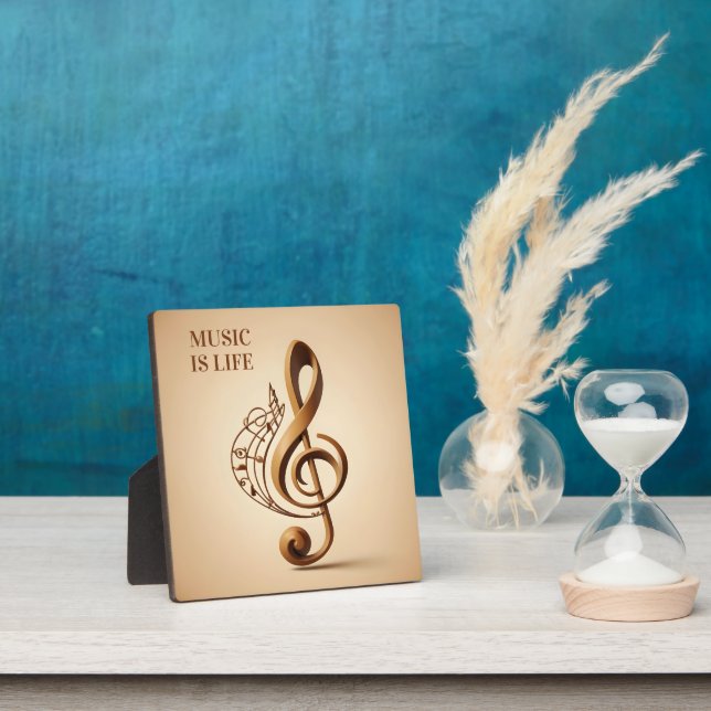 Custom Text Musical Clef Note Plaque (Insitu)