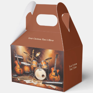 Custom Text Musical Instruments Favor Box